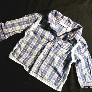 Long sleeve button up shirt.